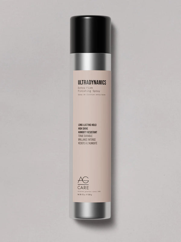 ultradynamics extra firm finishing spray, long lasting, by AG Hair Care - manzer Hair Studio 