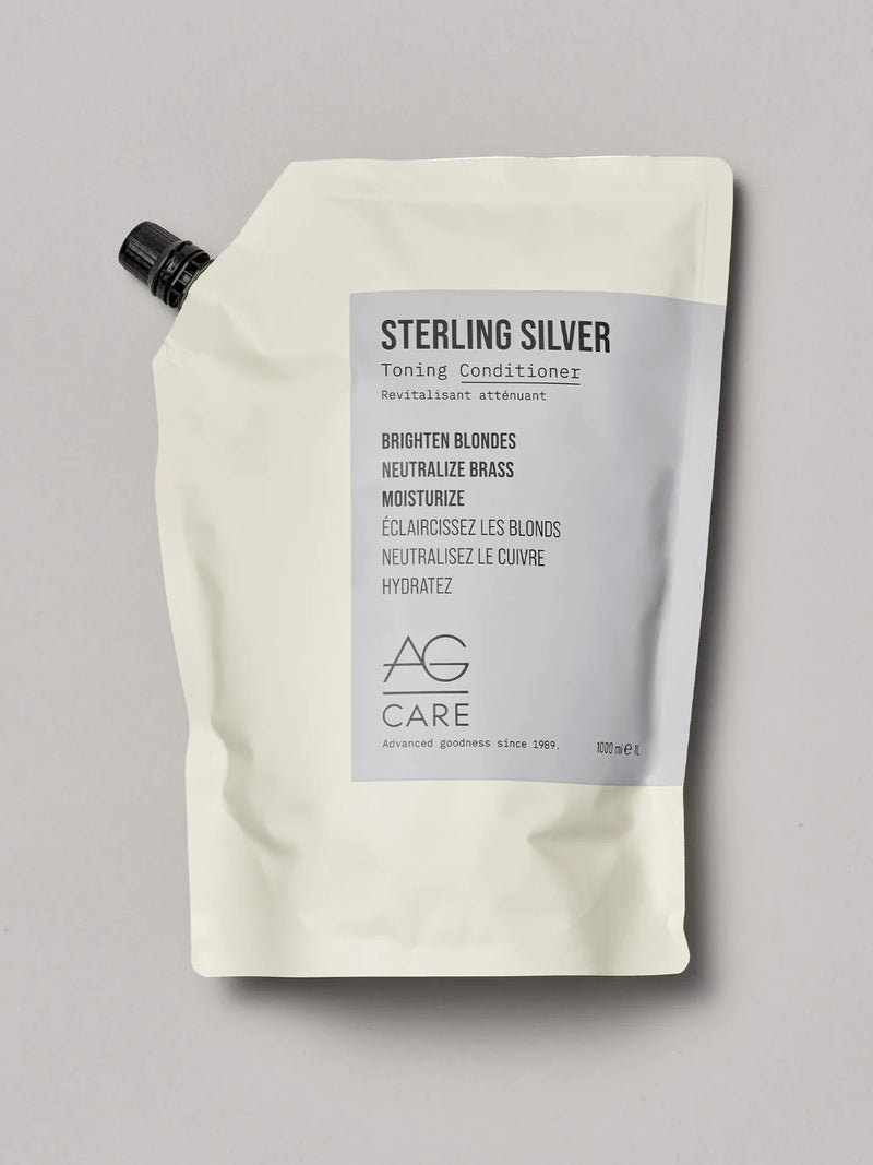 Sterling Silver Conditioner, blonde brightening and toning conditioner by AG Care - Manzer Hair Salon, Toronto