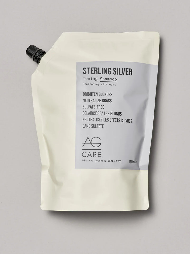 Sterling Silver, blonde brightening and toning shampoo by AG Care - Manzer Hair Salon, Toronto