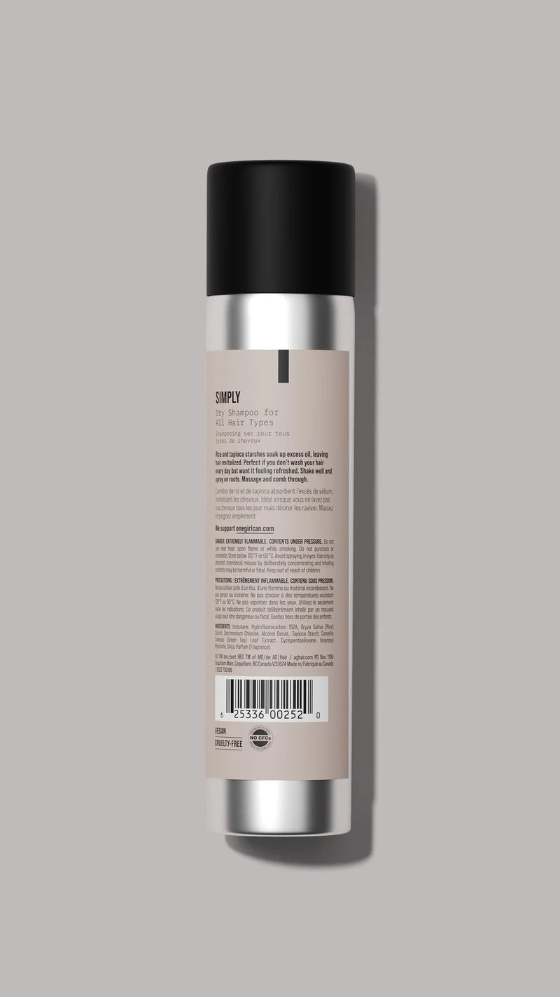 Simply dry shampoo - natural, vegan dry shampoo style refresher by AG - Manzer Hair Studio