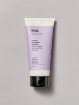 Pastel lavender label curl cream to define curls and seal in moisture from an eco-friendly salon in Toronto, silicone-free