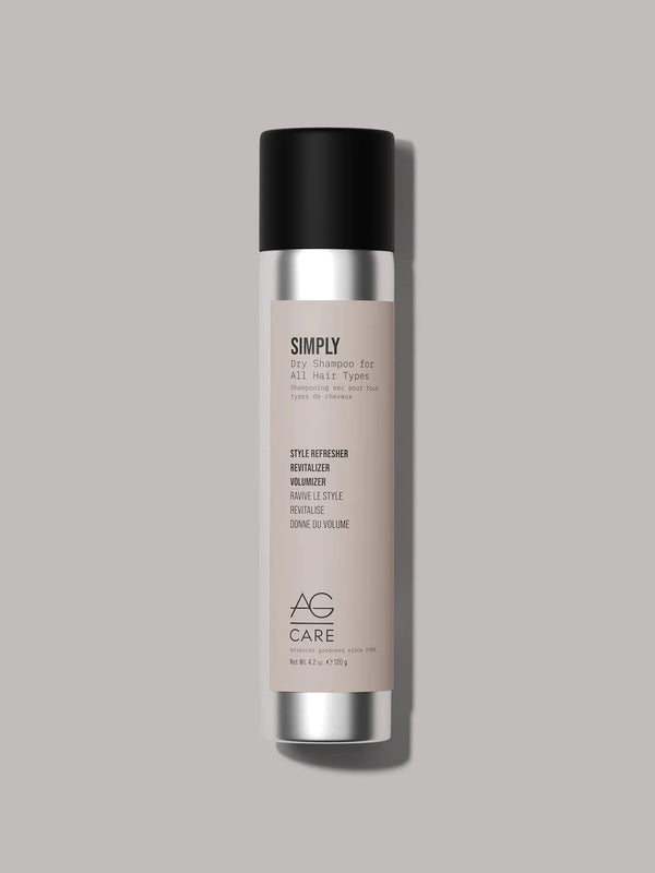 Beige label style refresher spray with rice and tapioca starches from an eco-friendly salon in Toronto to revitalize hair
