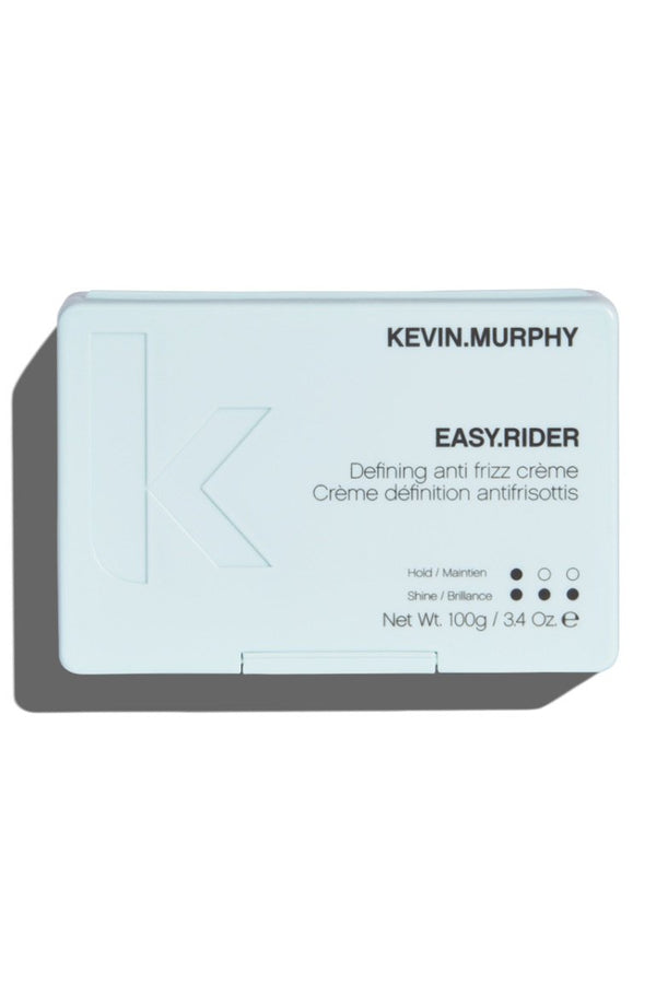 Light pastel green EASY.RIDER by Kevin Murphy at Green Circle Salon Toronto. Anti-frizz cream to define curls with flexible hold.