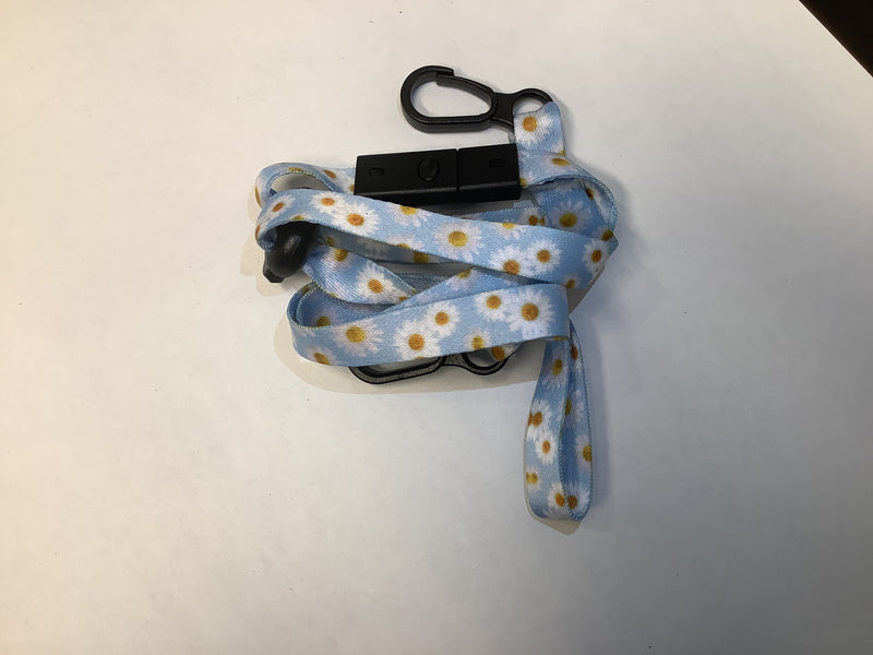 The best breakaway lanyard for face masks - Toronto, Canada - blue daisies