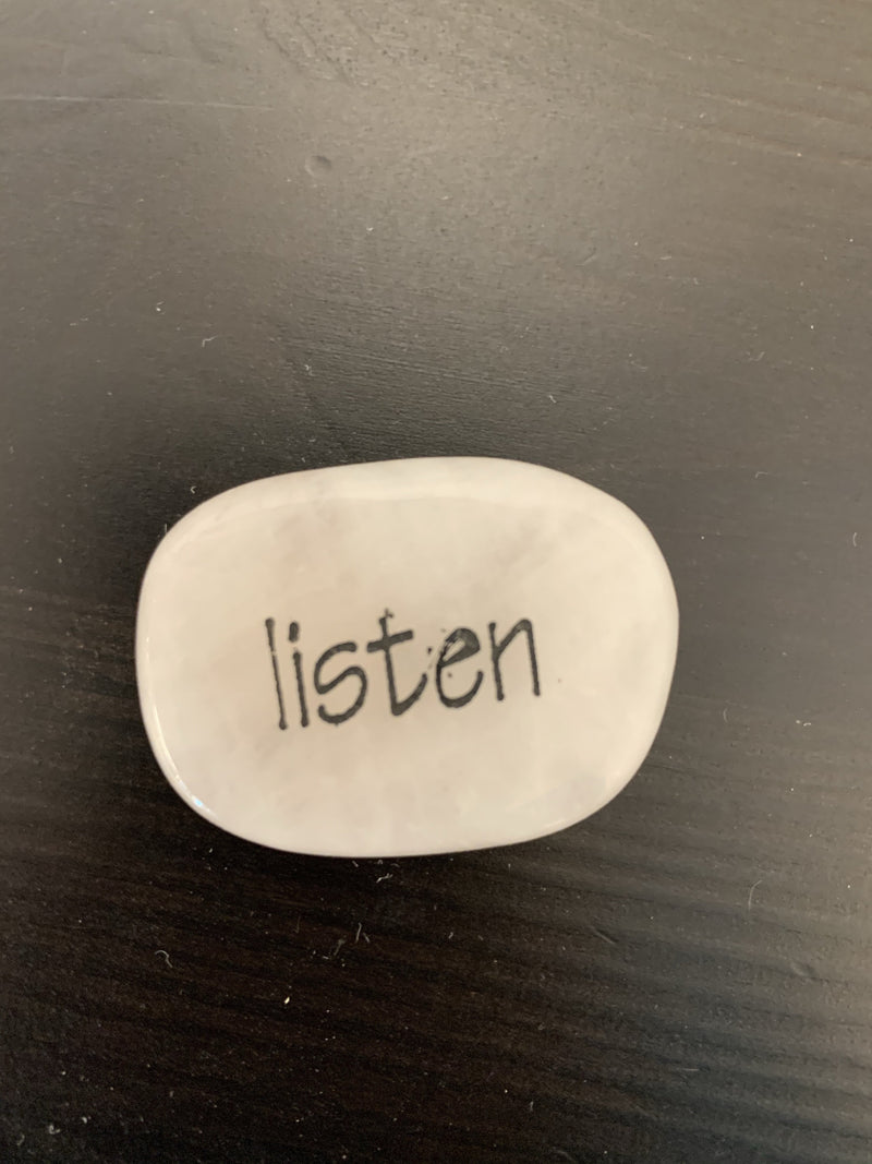 Ponder stones mantra gifts - listen - Manzer Hair Studio
