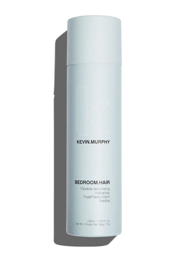 Light pastel blue Kevin Murphy BEDROOM.HAIR texturizing spray for soft tousled finish, eco Toronto salon, free shipping over $150Kevin Murphy 