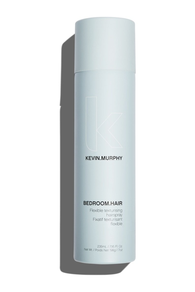 Light pastel blue Kevin Murphy BEDROOM.HAIR texturizing spray for soft tousled finish, eco Toronto salon, free shipping over $150Kevin Murphy 