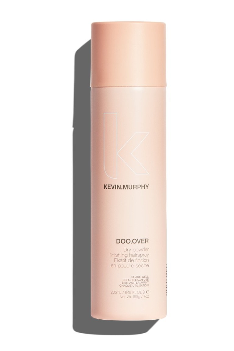 Light pastel peach Kevin Murphy DOO.OVER dry powder spray for volume, hold, softness, eco Toronto salon, free shipping over $150