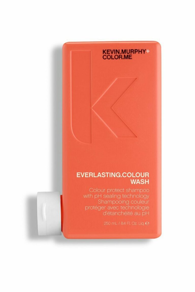 Kevin Murphy Everlasting Colour Wash sulphate-free shampoo with colour protection and hydration, in a blood orange rectangle bottle, perfect for vibrant hair at Green Circle Salon.