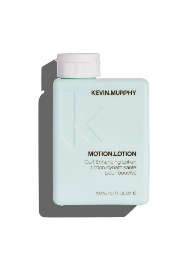 Light pastel teal Kevin Murphy MOTION.LOTION curl lotion for frizz control and shine, eco Toronto salon, free shipping over $150