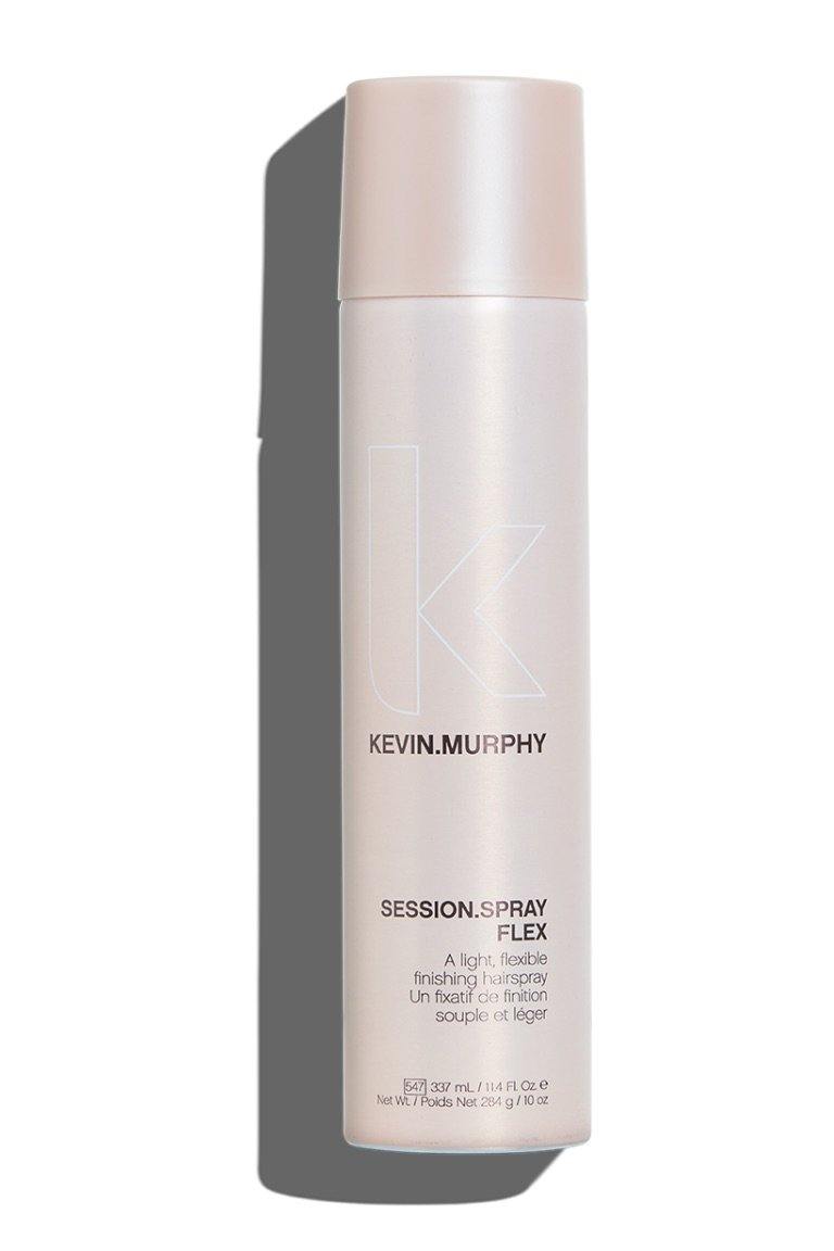 Light pink Kevin Murphy SESSION.SPRAY FLEX flexible hold spray, eco Toronto salon, supports carbon emission reduction, free shipping over $150